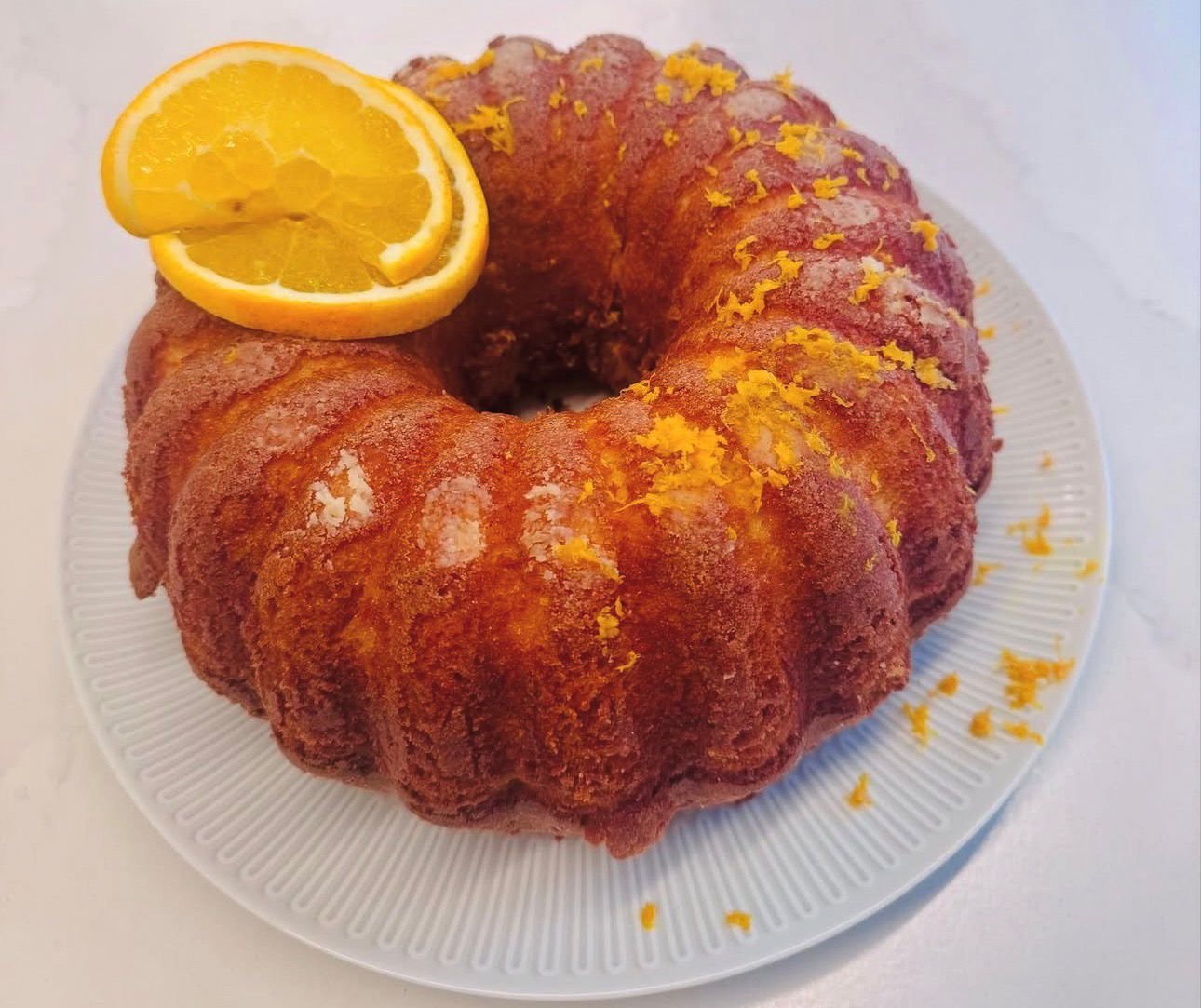 Bolo de laranja glaceado